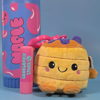Stuffs Season 2 Clip-On Plush & Lipbalm Set - Maple Pancakes