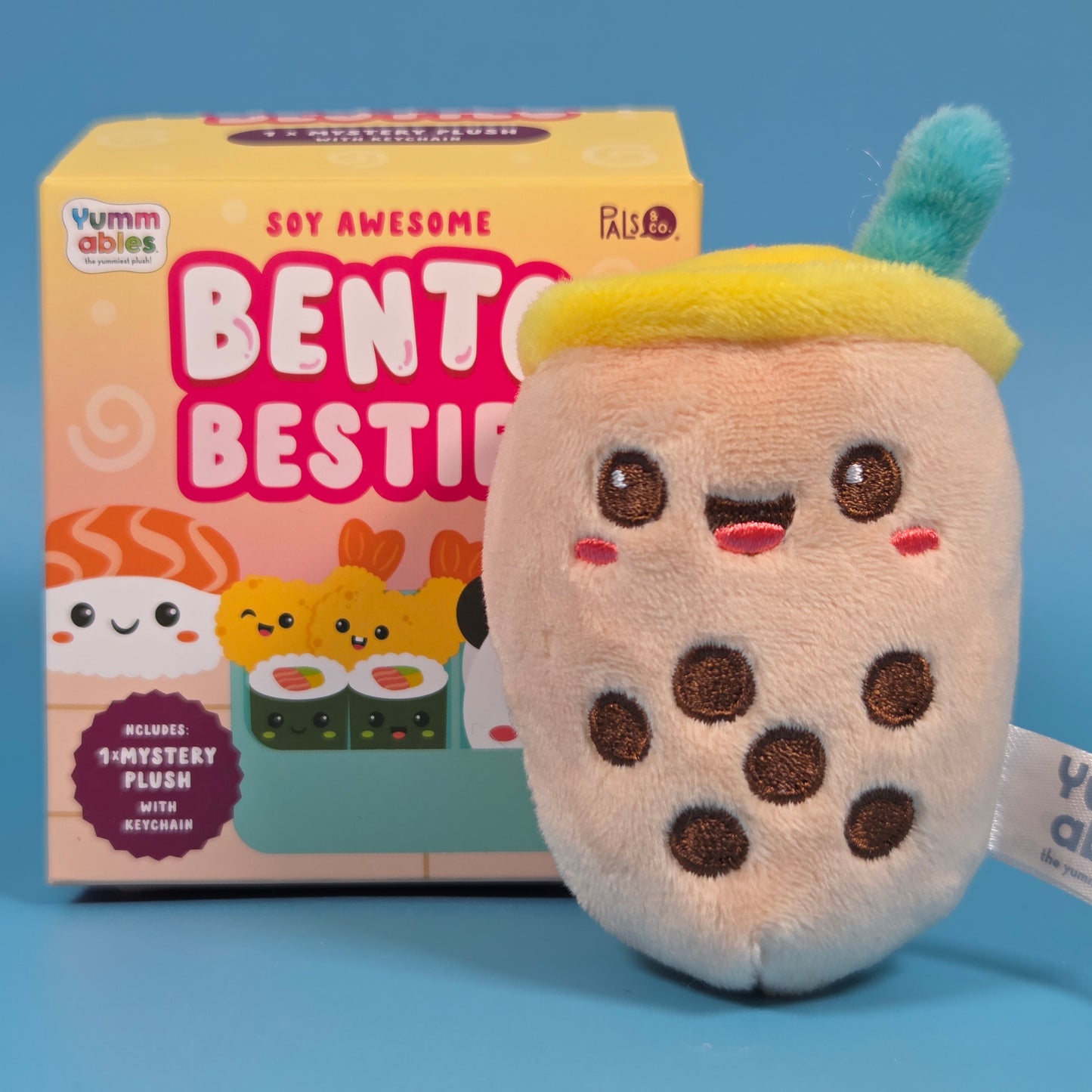 Yummables Bento Besties Plushie Keychain - Milk Tea Boba