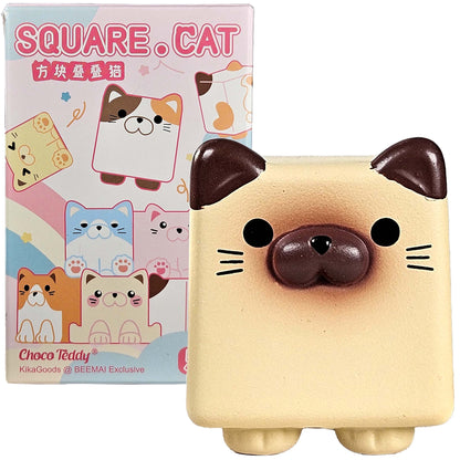 Square Cat Sensory Minifigure - Milk Tea (Standing)