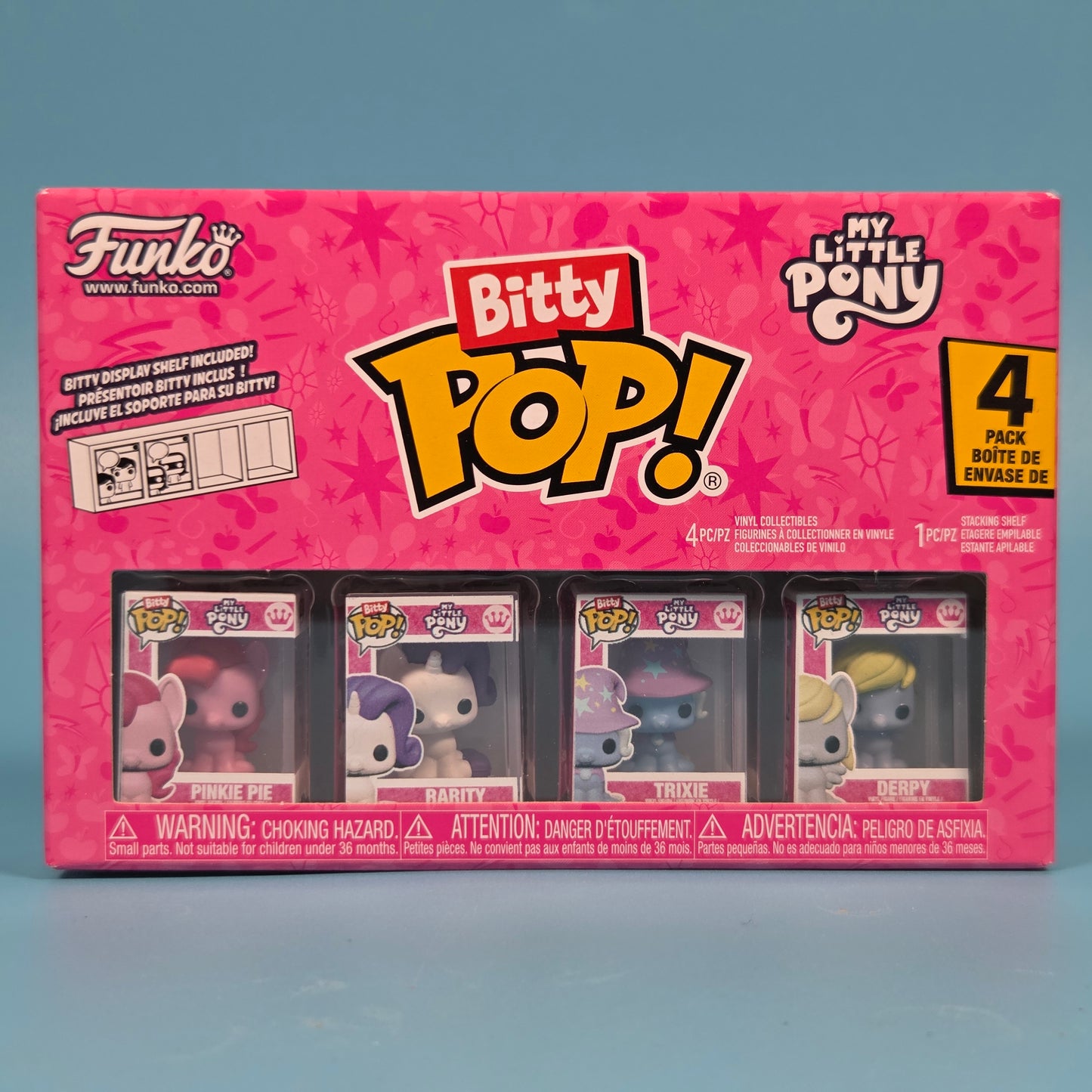 Funko Bitty Pop! My Little Pony 4-Pack inc Pinkie Pie, Rarity, Trixie & Derpy