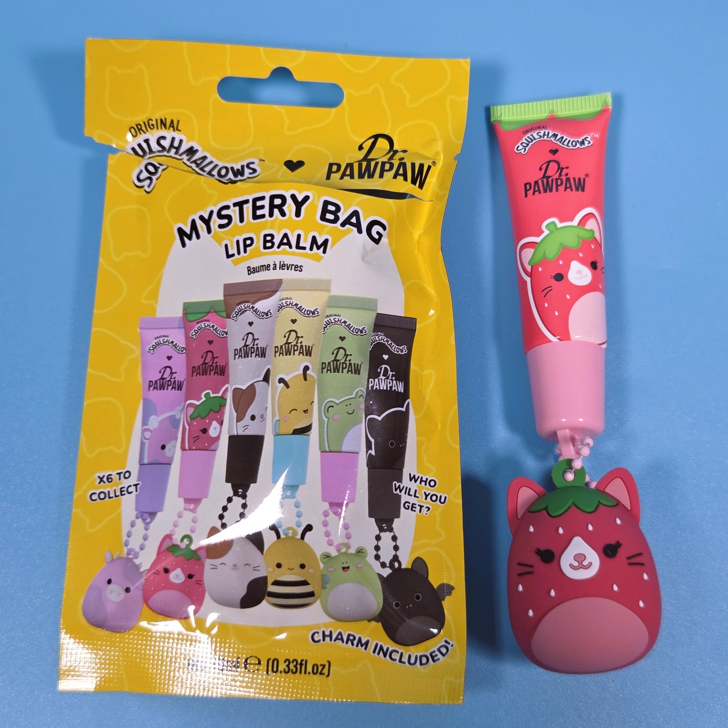 Squishmallow x Dr. PawPaw Mystery Bag - Olma & Strawberry Lip Balm