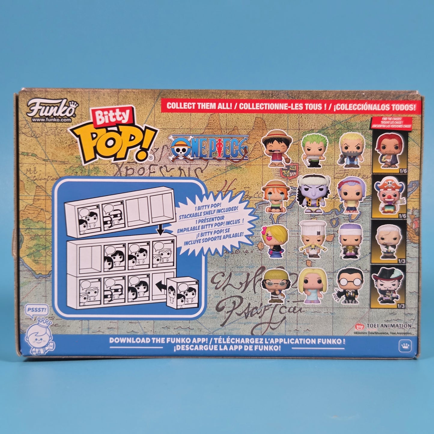 Funko Bitty Pop! One Piece Chase 4-Pack inc Luffy, Zoro, Axe-Hand Morgan & Mihawk