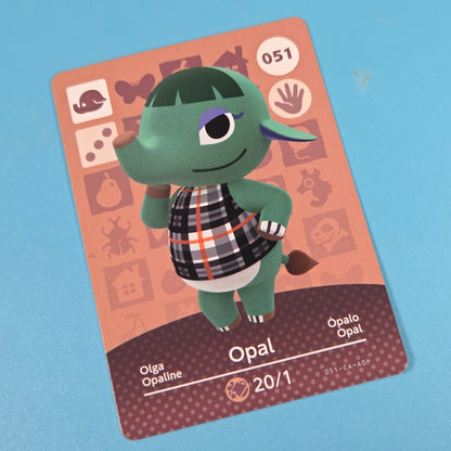 Animal Crossing Amiibo Cards Series 1 - Opal #51