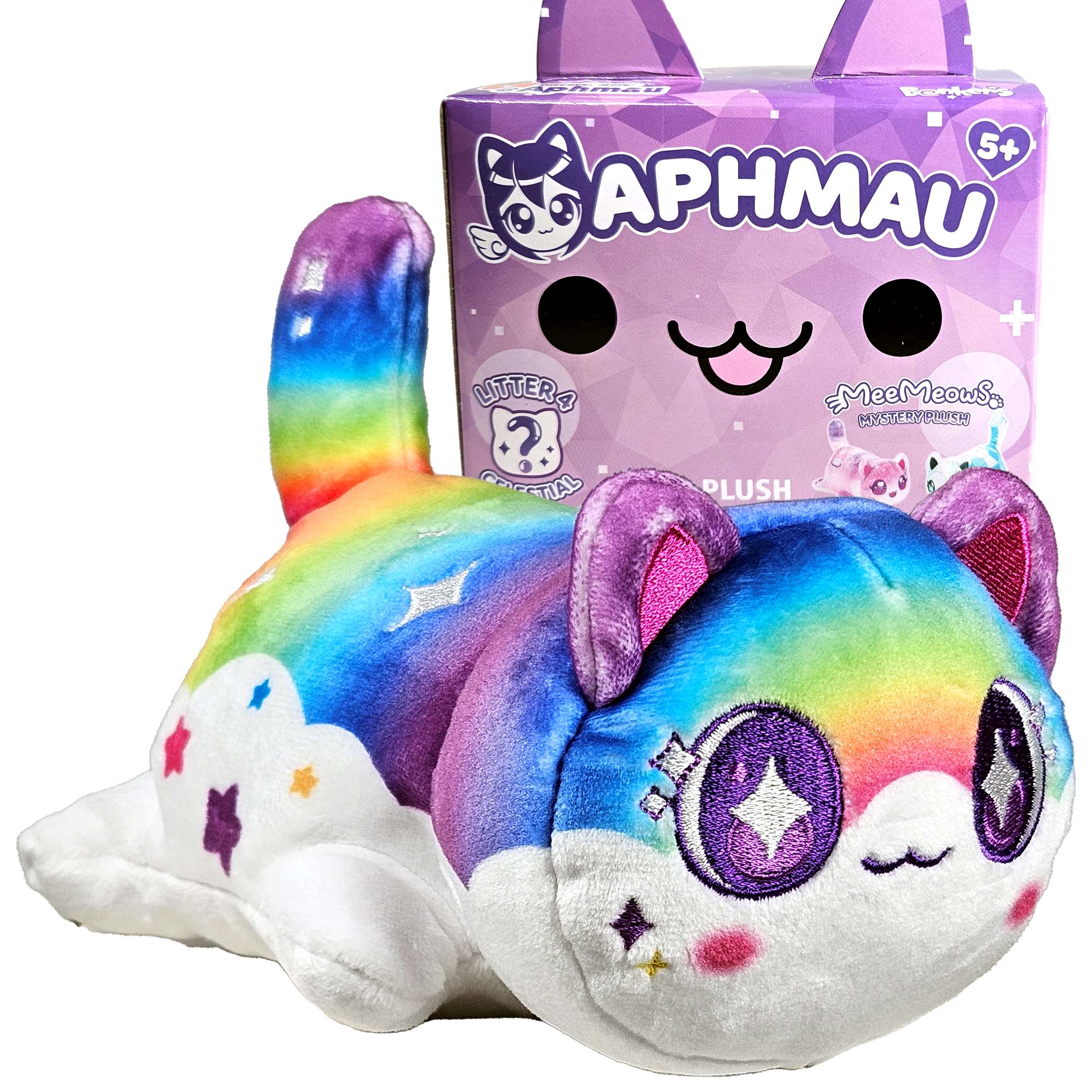 Aphmau MeeMeows Celestial Plushie Rainbow Cat Ultra Rare Mini Aphmau MeeMeows Celestial Plushie Rainbow Cat Ultra Rare Mini