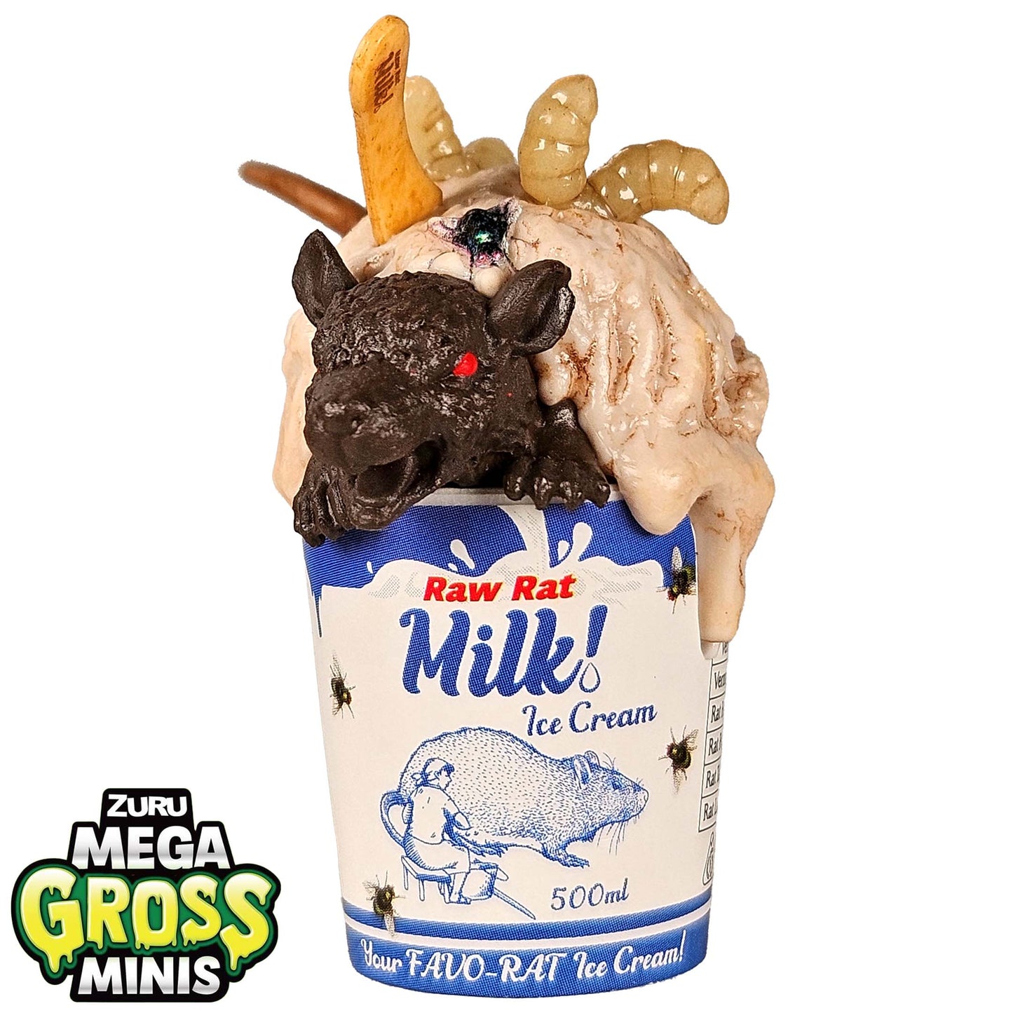 Mega Gross Minis Series 2 Miniatures - Raw Rat Milk Ice Cream