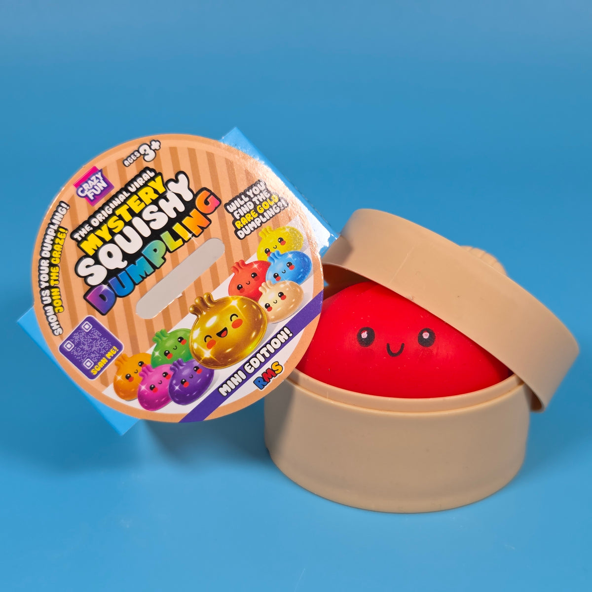 RMS Crazy Fun Mystery Squishy Dumpling Mini Edition - Red