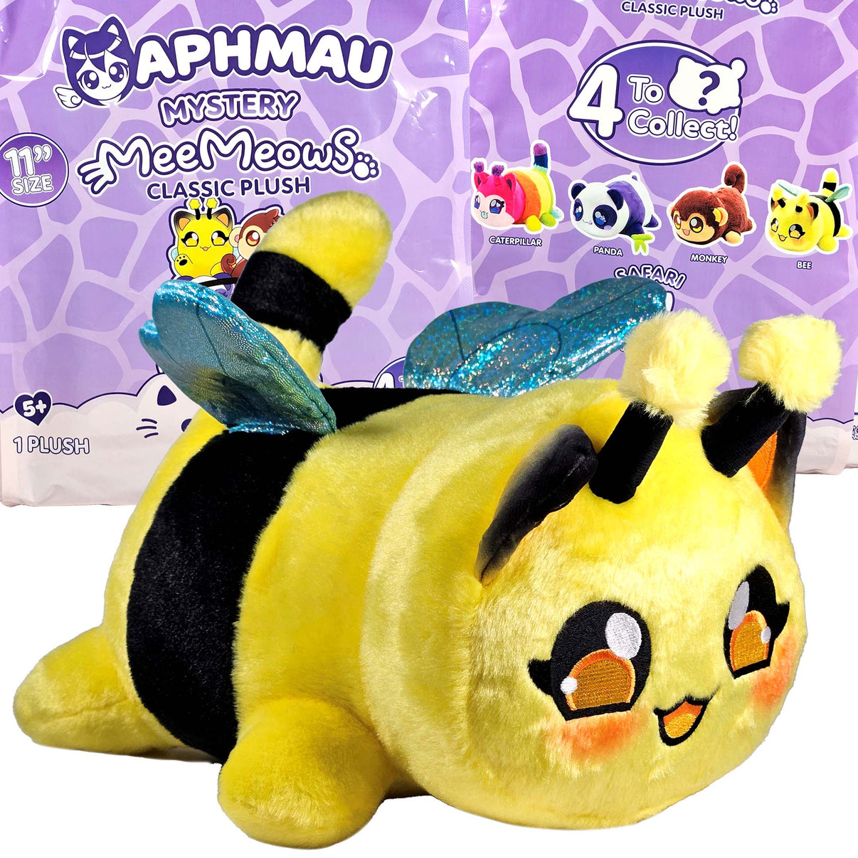 Aphmau Meemeows Large 11 Safari Plushie Bee Cat Mini Mysterys