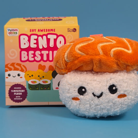 Yummables Bento Besties Plushie Keychain - Salmon Sushi Nigiri