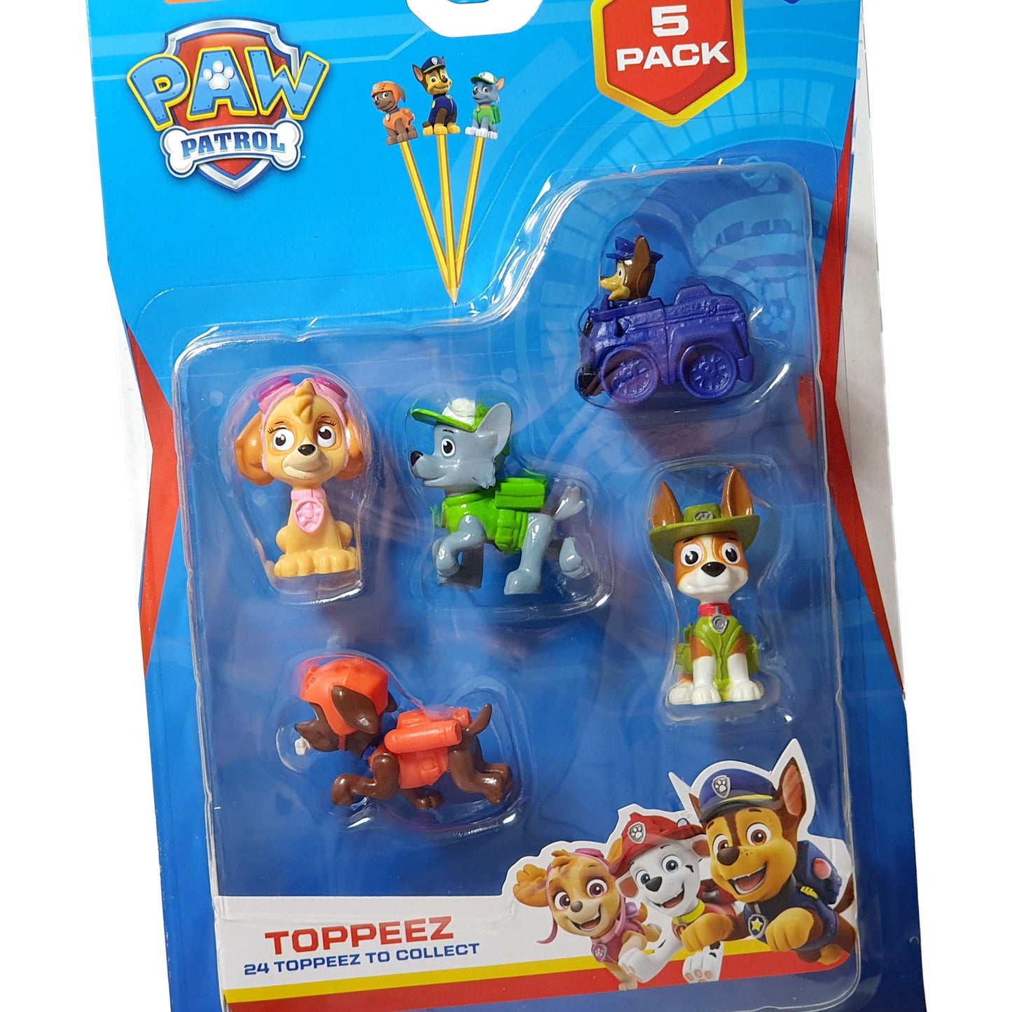 Paw Patrol Pencil Toppers 5 Pack - Choose Yours