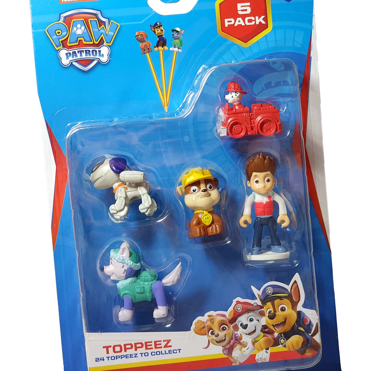 Paw Patrol Pencil Toppers 5 Pack - Choose Yours
