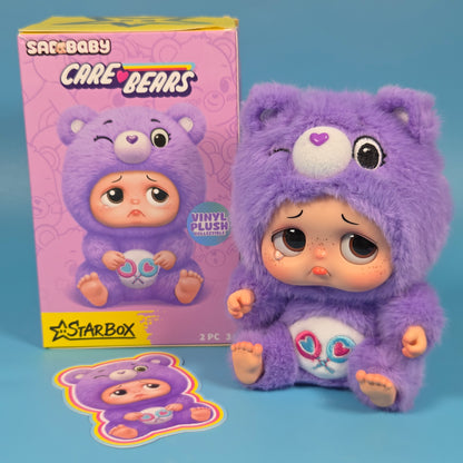 Starbox Sad Baby Care Bears Plush Keychains - Share Bear