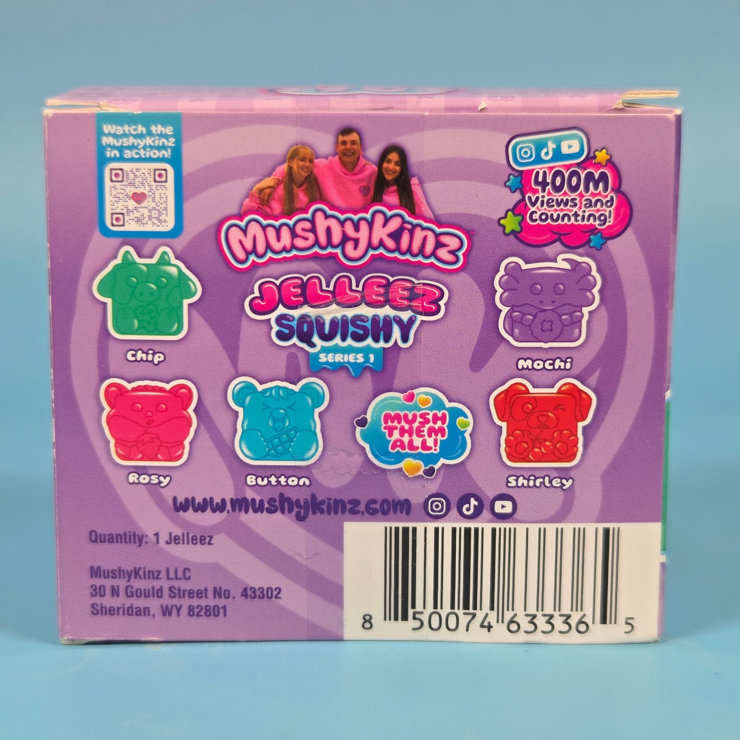 MushyKinz Jelleez Squishy Fidget Toy - Shirley the Dog (Violet)