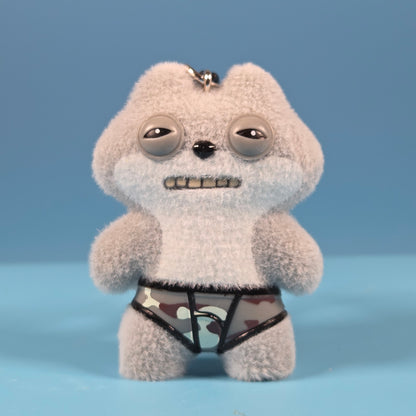 Fugglers Bag Clip - Sketchy Squirrel (Grey Flocked)
