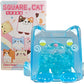 Square Cat Sensory Minifigure - Smoothie (Lying Down)