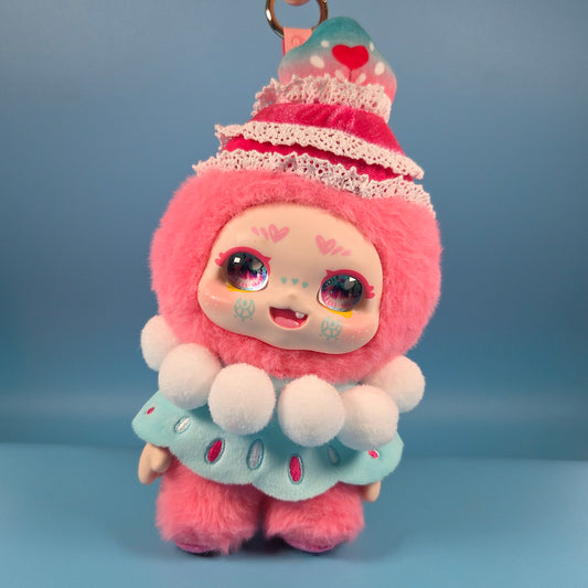 KIMMON Let's Cafe Plush Doll Pendant - Strawberry Milkshake