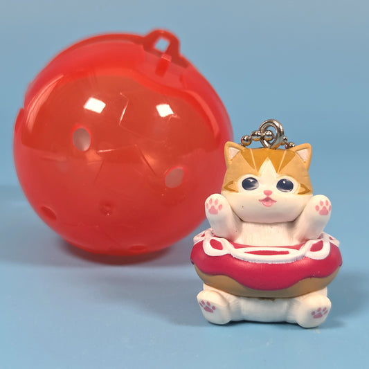 mofusand Doughnut Nyan Mascot Gashapon - Strawberry Doughnut Cat