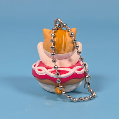 mofusand Doughnut Nyan Mascot Gashapon - Strawberry Doughnut Cat